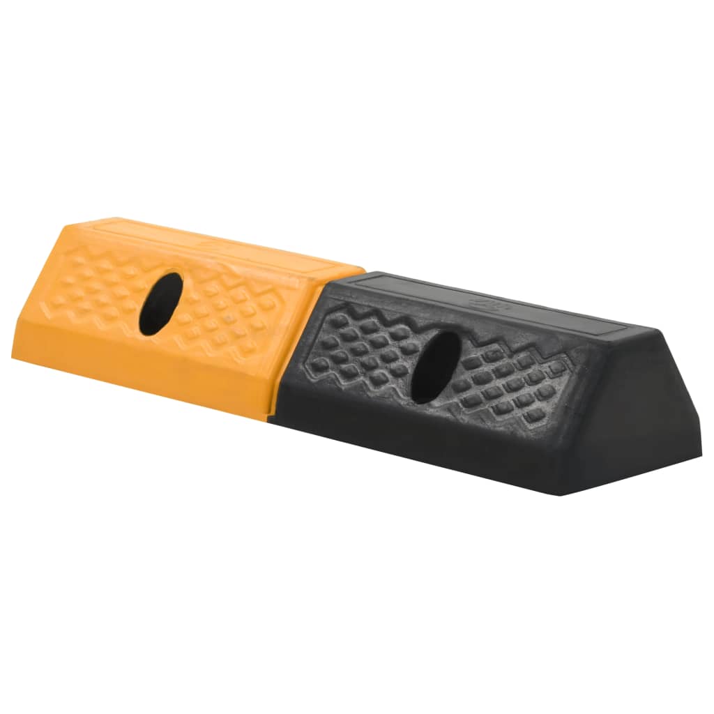 parkeringsklodser 2 stk. gummi 49 x 15 x 9 cm