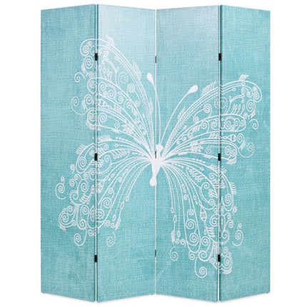 foldbar rumdeler 160 x 170 cm sommerfugl blå