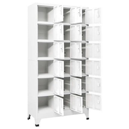 lockerskab med 18 rum 90x40x180 cm metal