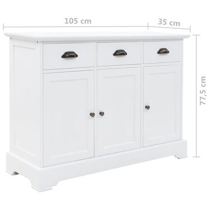 skænk med 3 låger 105x35x77,5 cm MDF og fyrretræ