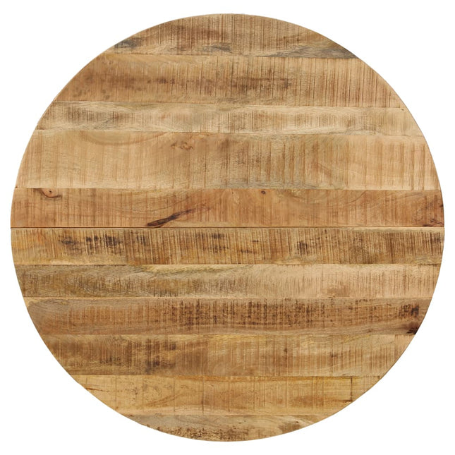 spisebord i massivt ru mangotræ og stål 120 x 77 cm