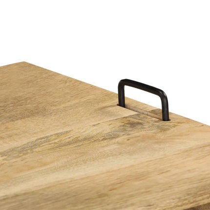 tv-bord i massivt mangotræ 110 x 35 x 45 cm