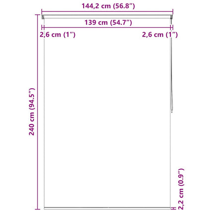 rullegardin til badeværelse 140x240 cm cirkler