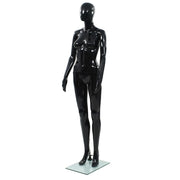 mannequin kvinde fuld figur glassokkel sort højglans 175 cm