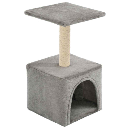 kradsetræ til katte med sisal-kradsestolper 55 cm grå