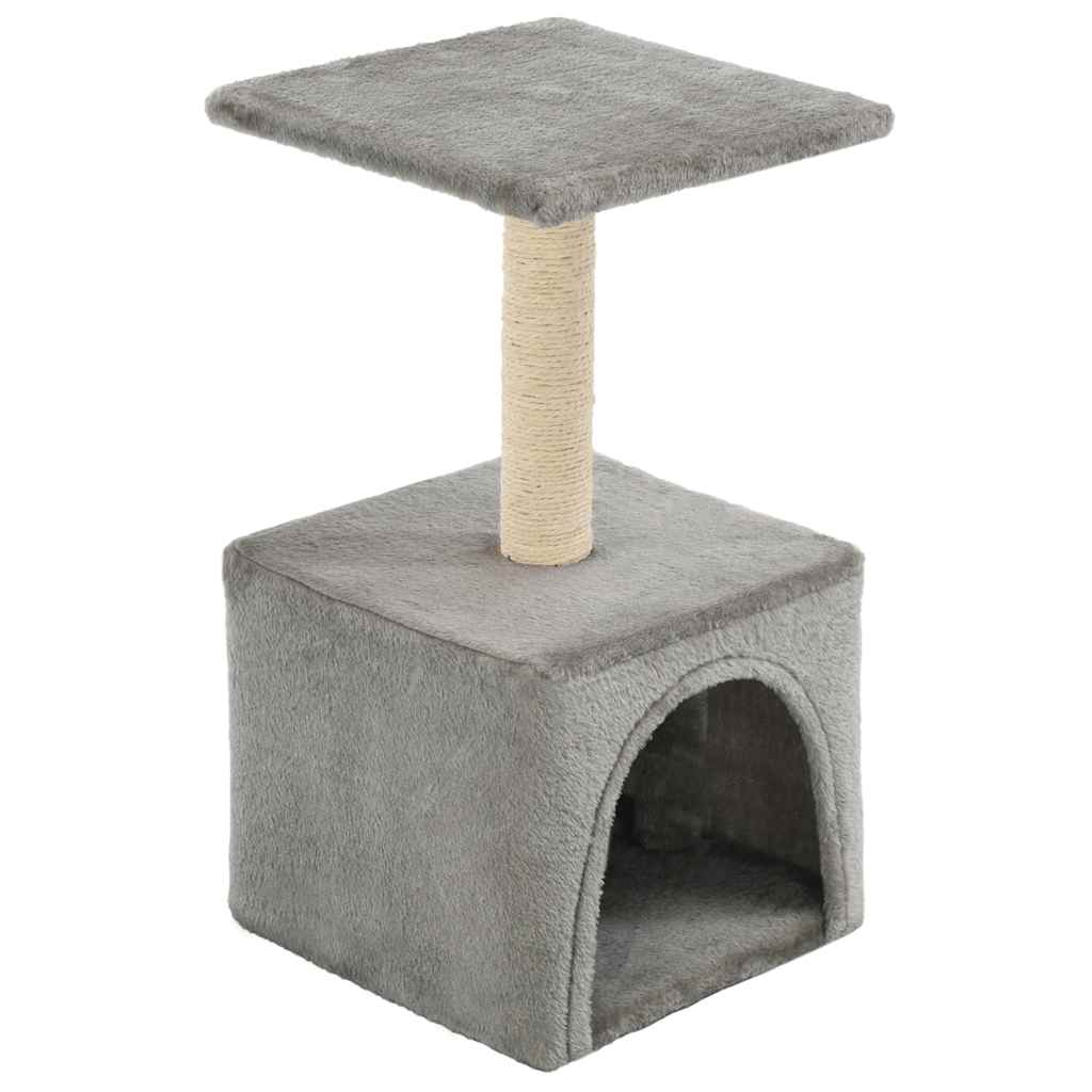 kradsetræ til katte med sisal-kradsestolper 55 cm grå