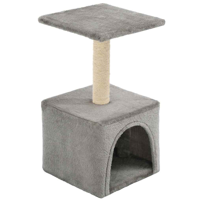 kradsetræ til katte med sisal-kradsestolper 55 cm grå