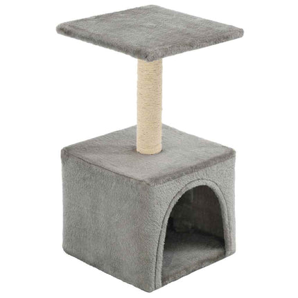 kradsetræ til katte med sisal-kradsestolper 55 cm grå