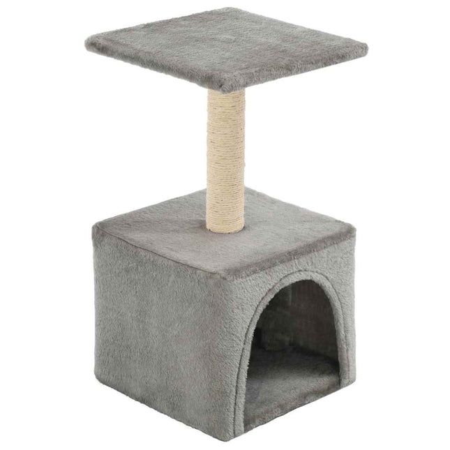 kradsetræ til katte med sisal-kradsestolper 55 cm grå