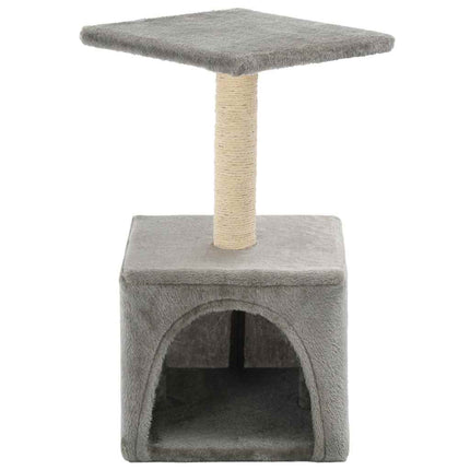kradsetræ til katte med sisal-kradsestolper 55 cm grå