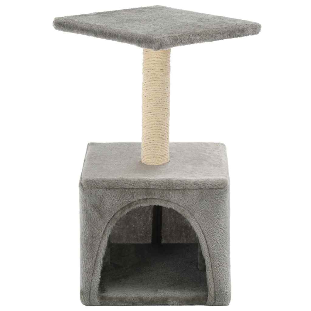kradsetræ til katte med sisal-kradsestolper 55 cm grå