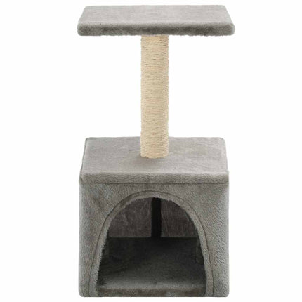kradsetræ til katte med sisal-kradsestolper 55 cm grå