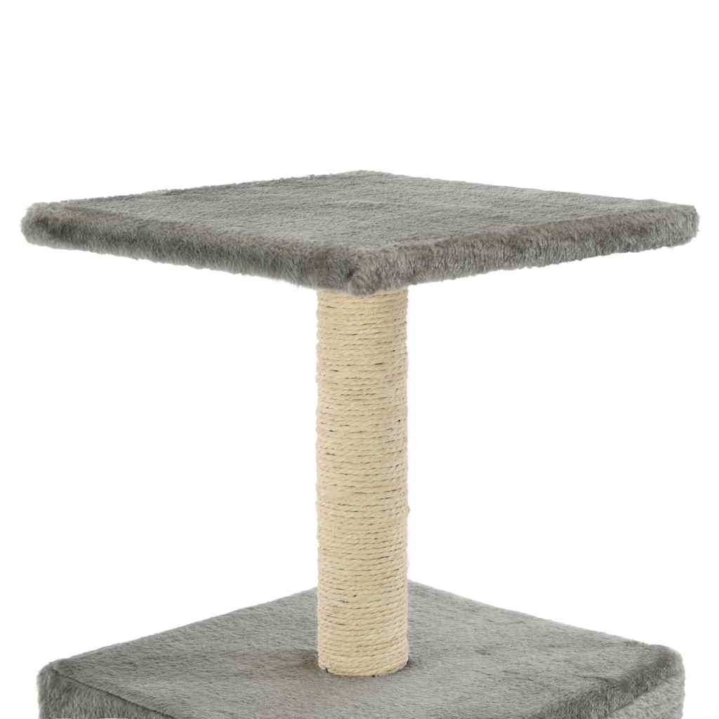 kradsetræ til katte med sisal-kradsestolper 55 cm grå