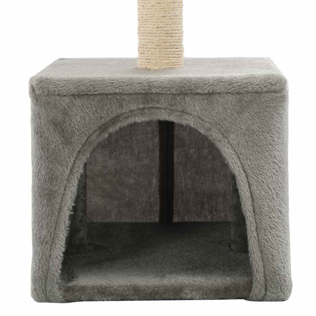 kradsetræ til katte med sisal-kradsestolper 55 cm grå
