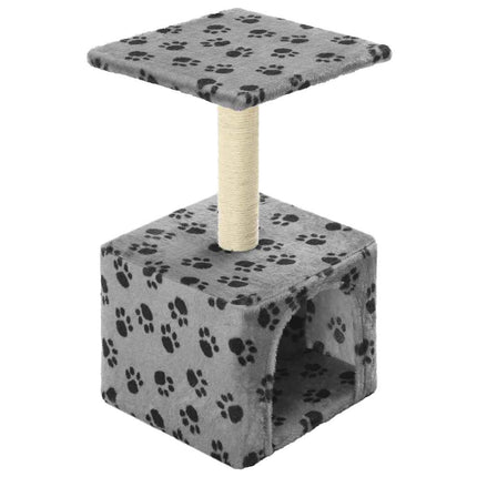 kradsetræ til katte med sisal-kradsestolper 55 cm grå poteprint