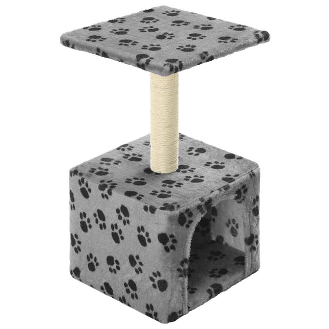 kradsetræ til katte med sisal-kradsestolper 55 cm grå poteprint