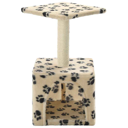 kradsetræ til katte med sisal-kradsestolper 55 cm beige fodspor