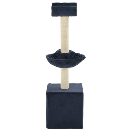 kradsetræ til katte med sisal-kradsestolper 105 cm blå