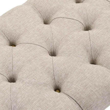 opbevaringsbænk massivt træ og stof 103 x 51 x 44 cm