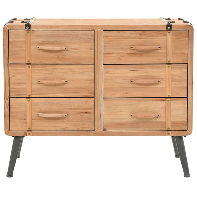 kommode 91x35x73 cm massivt grantræ