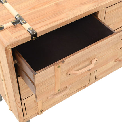 kommode 91x35x73 cm massivt grantræ
