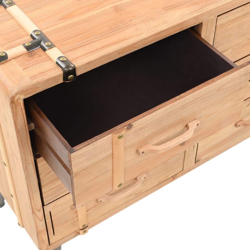 kommode 91x35x73 cm massivt grantræ