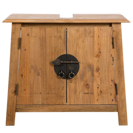 badeværelsesmøbel 70x32x63 cm massivt fyrretræ