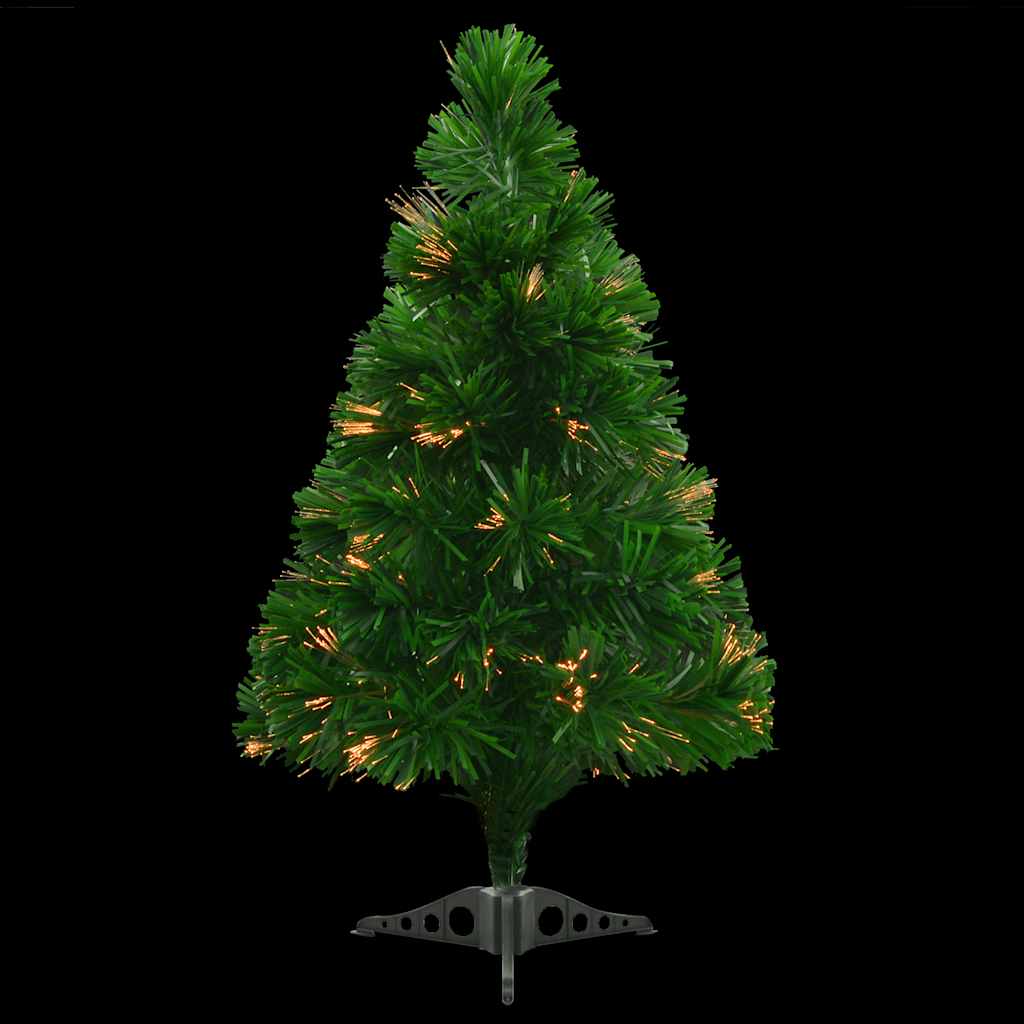 kunstigt juletræ fiberoptisk 64 cm grønt