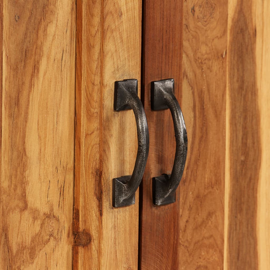 skænk i genanvendt teak og stål 65 x 30 x 70 cm