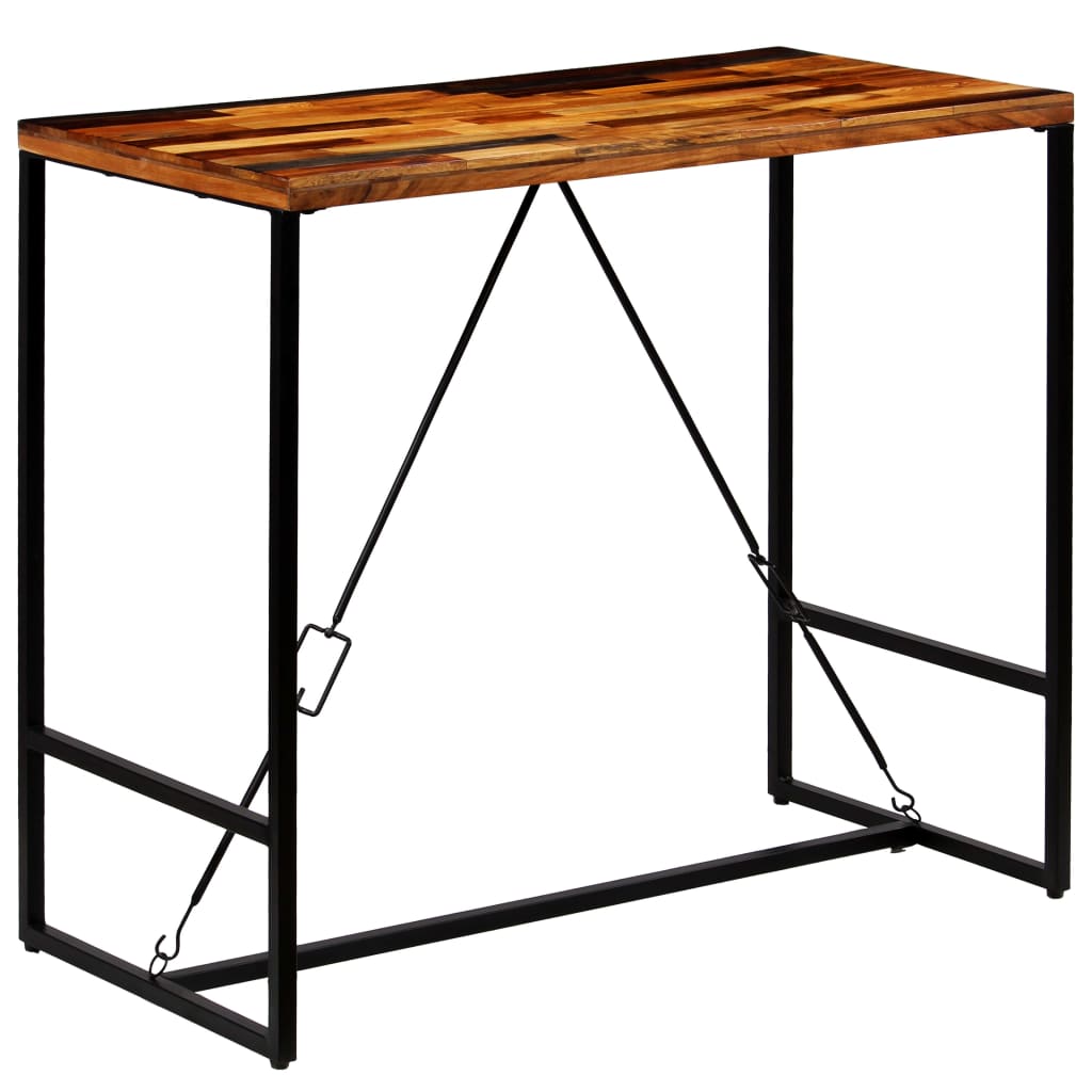 Barbord i massivt genbrugstræ - 120 × 60 × 106 cm, industrielt design