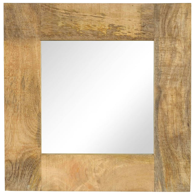 spejl massivt mangotræ 50 x 50 cm