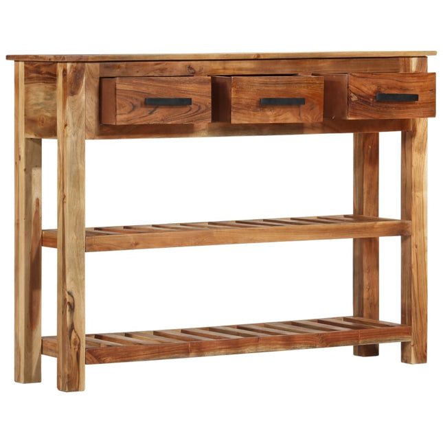 skænk med 3 skuffer 110x35x80 cm massivt træ