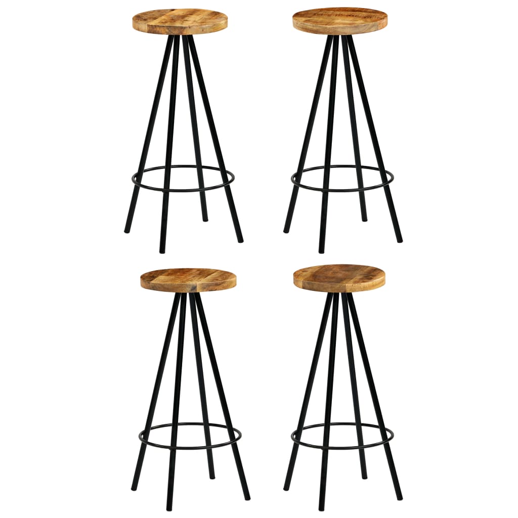 barstole 4 stk. massivt mangotr
