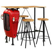 barsæt i 5 dele massivt mangotræ 120 x 60 x 107 cm