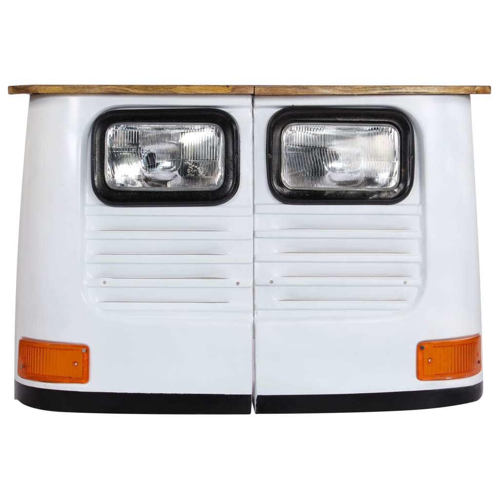 skænk i lastbilsdesign massivt mangotræ hvid