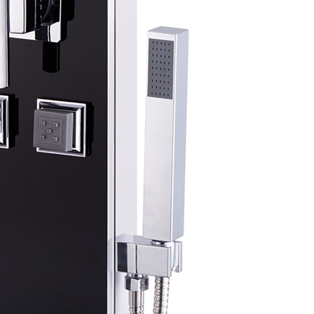 bruserpanel glas 18 x 42,1 x 120 cm sort