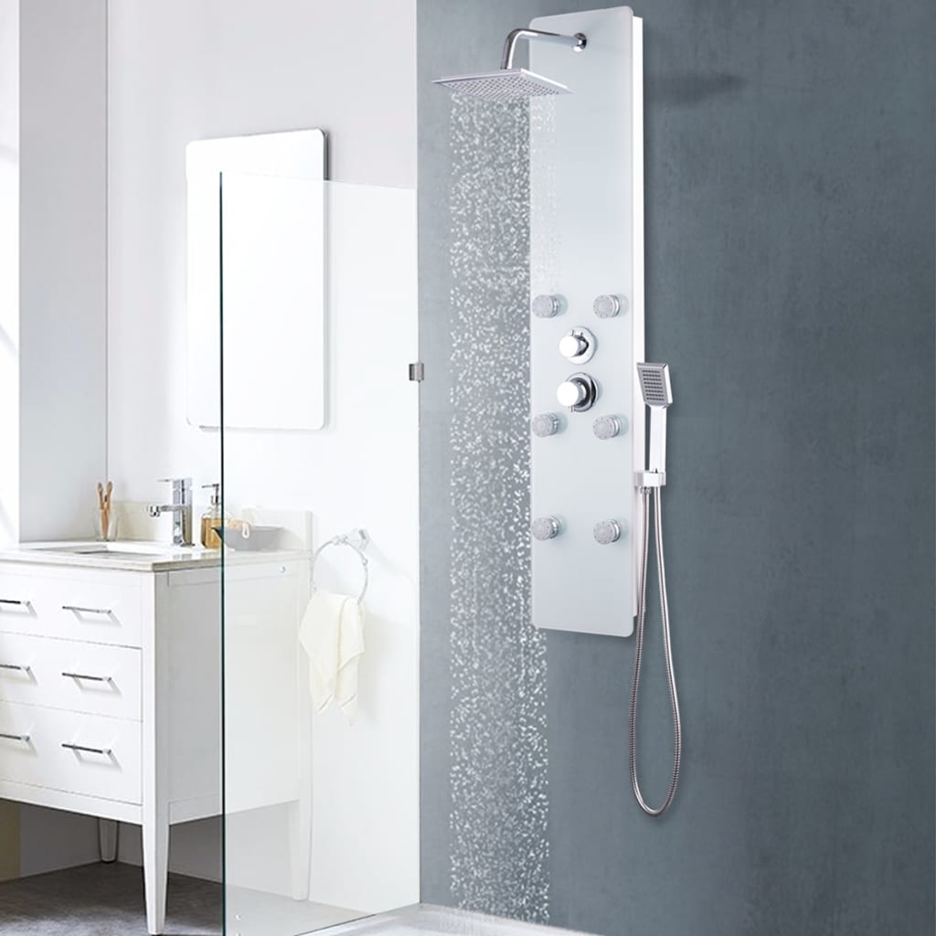 bruserpanel 25 x 44,6 x 130 cm hvid billede