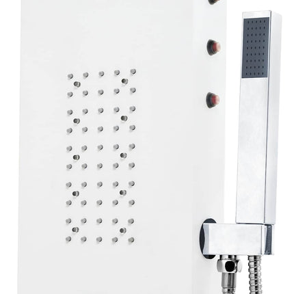 brusepanel 20x44x130 cm aluminium hvid
