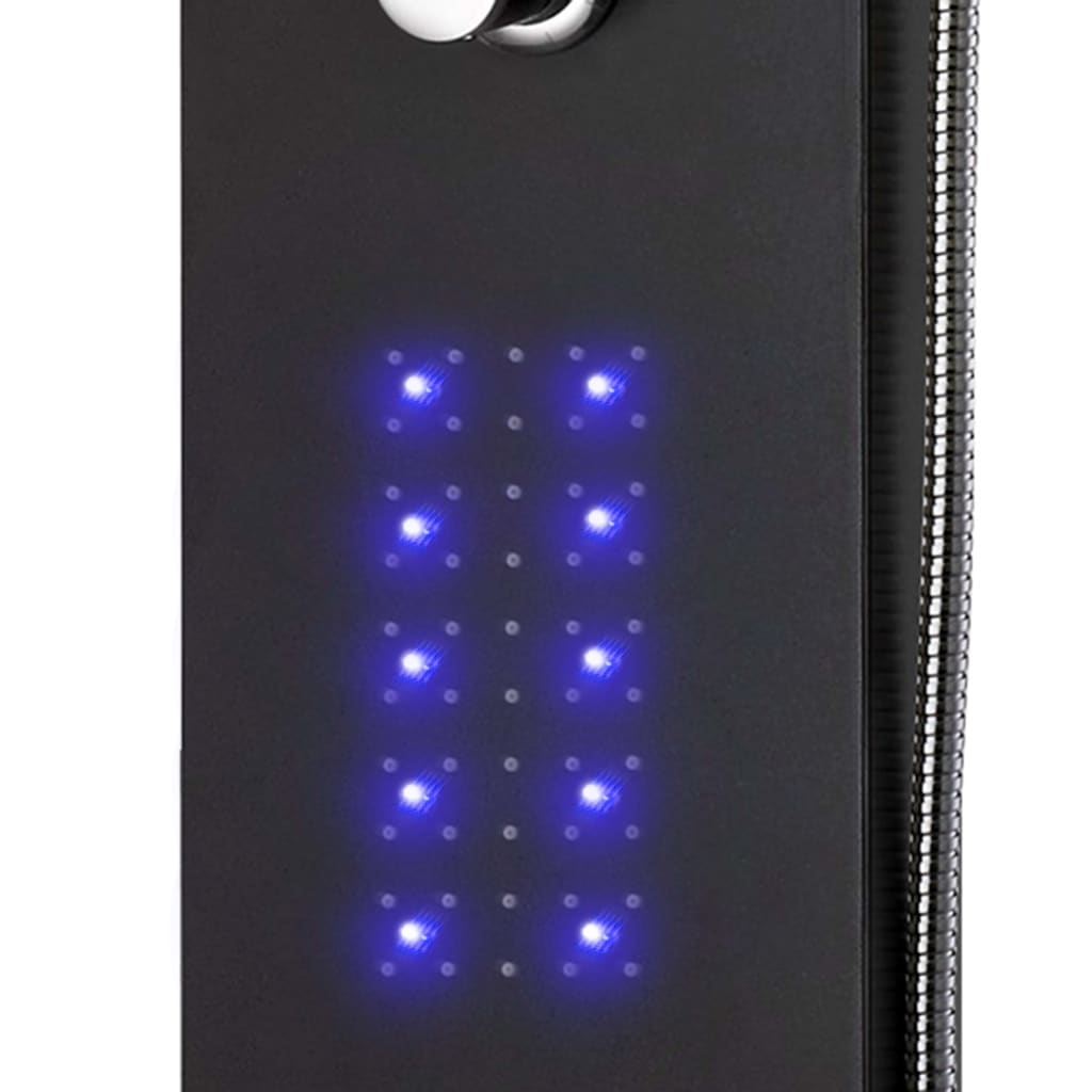 brusepanel 20x44x130 cm aluminium sort