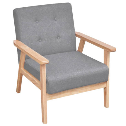 sofasæt 3 dele stof lysegrå