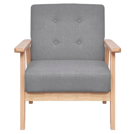 sofasæt 3 dele stof lysegrå