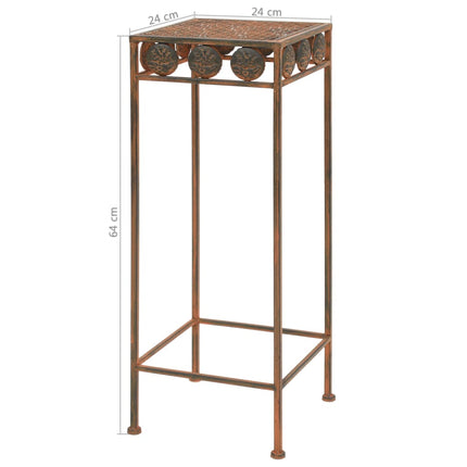 plantestativsæt i 3 dele vintagestil metal rustfarve
