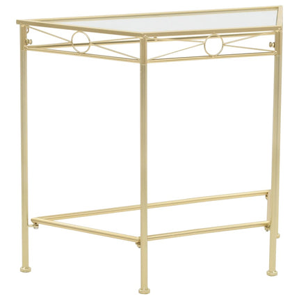 sidebord i vintagestil metal 87 x 34 x 73 cm guldfarvet