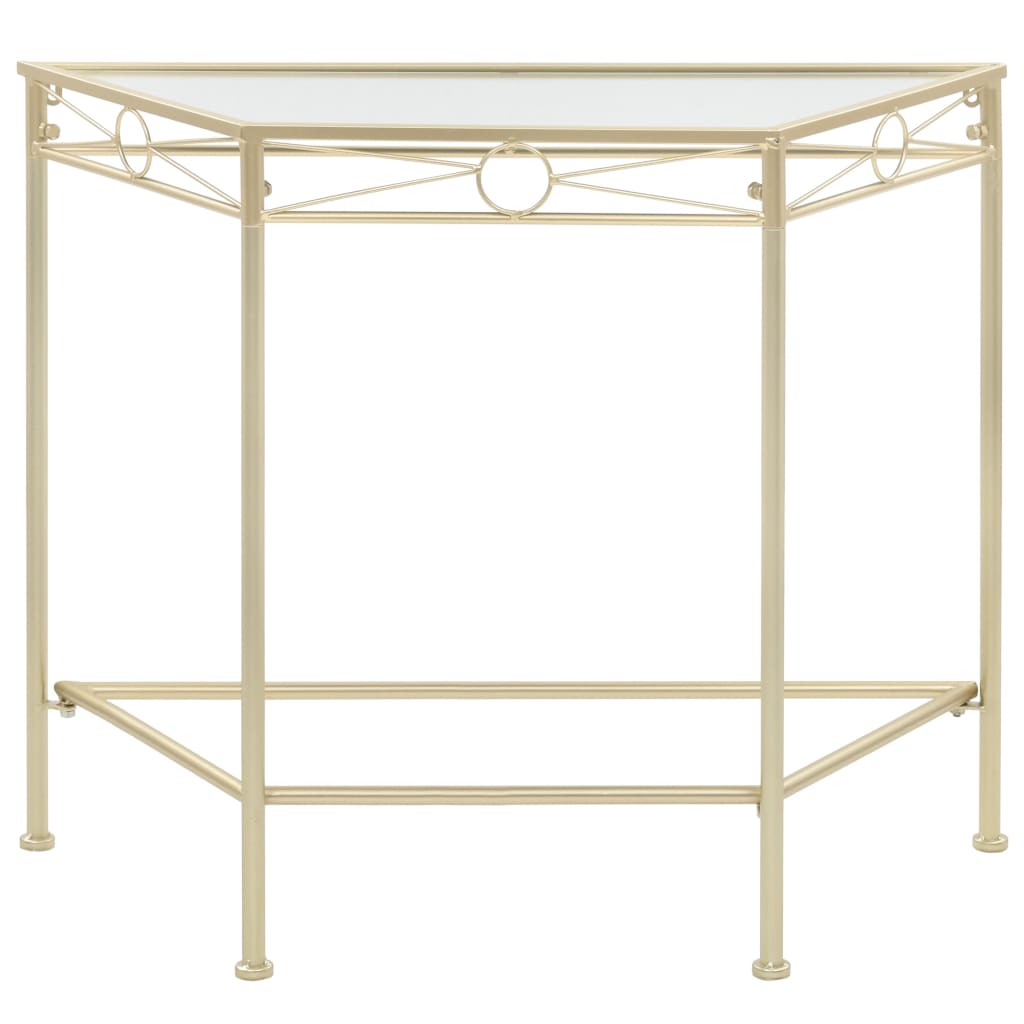 sidebord i vintagestil metal 87 x 34 x 73 cm guldfarvet