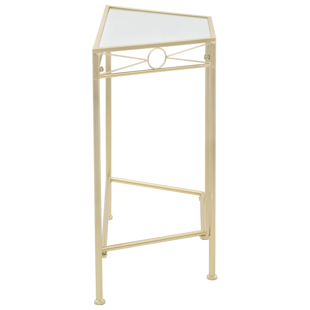 sidebord i vintagestil metal 87 x 34 x 73 cm guldfarvet