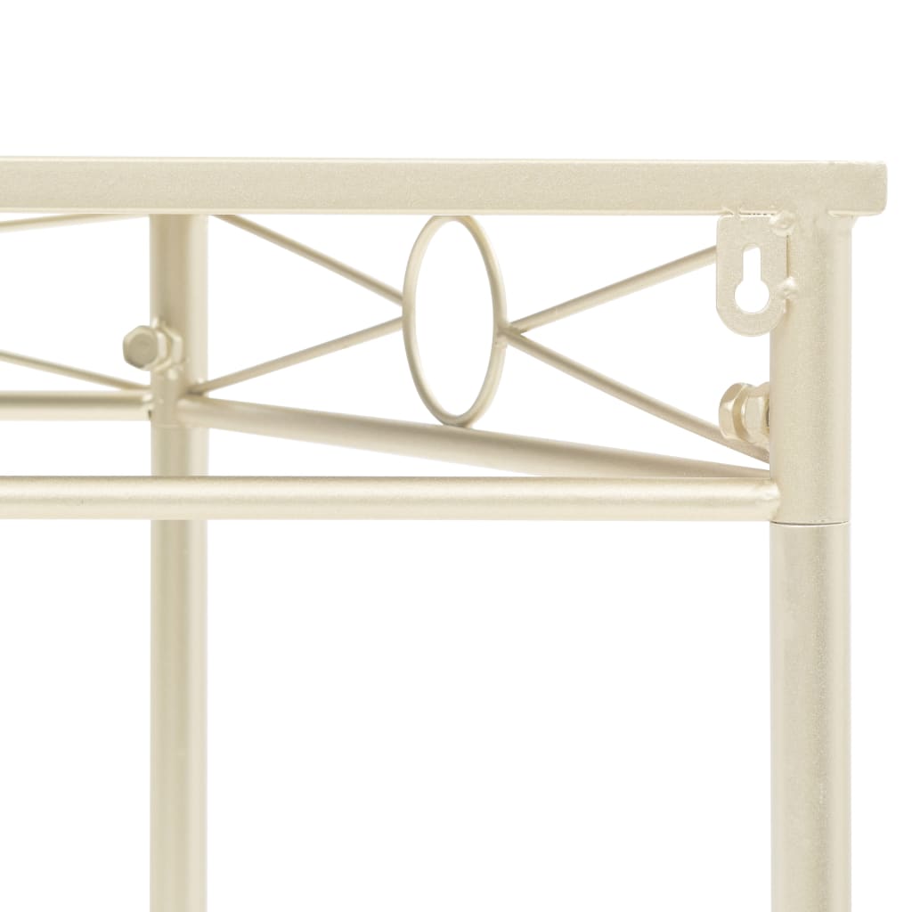 sidebord i vintagestil metal 87 x 34 x 73 cm guldfarvet