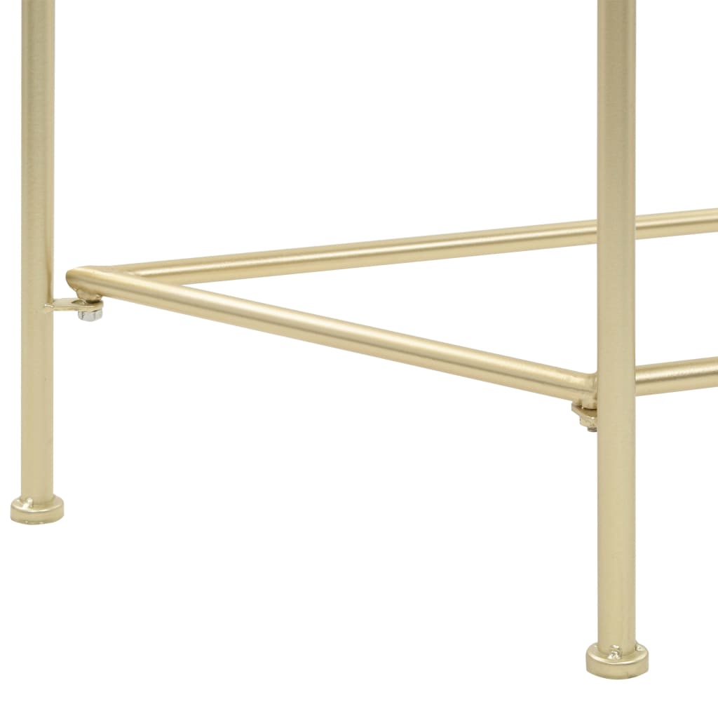 sidebord i vintagestil metal 87 x 34 x 73 cm guldfarvet
