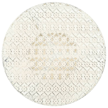 bistrobord i vintagestil rund metal 40 x 70 cm hvid