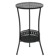 bistrobord 40 x 70 cm metal sort