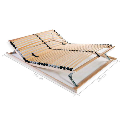 lamelbund til seng med 28 lameller 7 zoner 120 x 200 cm